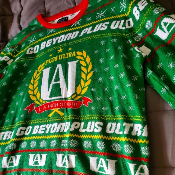My Hero Academia BNHA Christmas Sweater XL Boxlunch Anime Knit Sweater - Picture 1 of 4